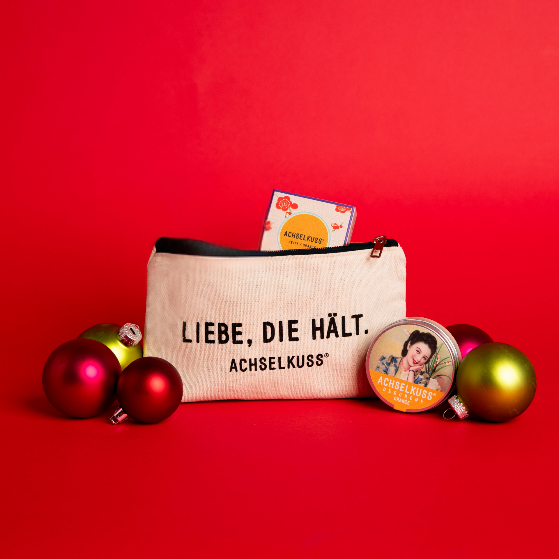 ACHSELKUSS Weihnachtsset Orange